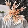 Autumn 6 Stems Artificial Champagne Orange Eucalyptus Leaf Bunch