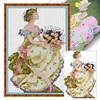 (Multi Style)Queen Of Seasons-Full Embroidery 2 Strands 14CT Stamped Cross Stitch-41*59CM