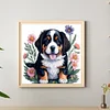 Chiot-Peinture au diamant de forage rond-30*30cm