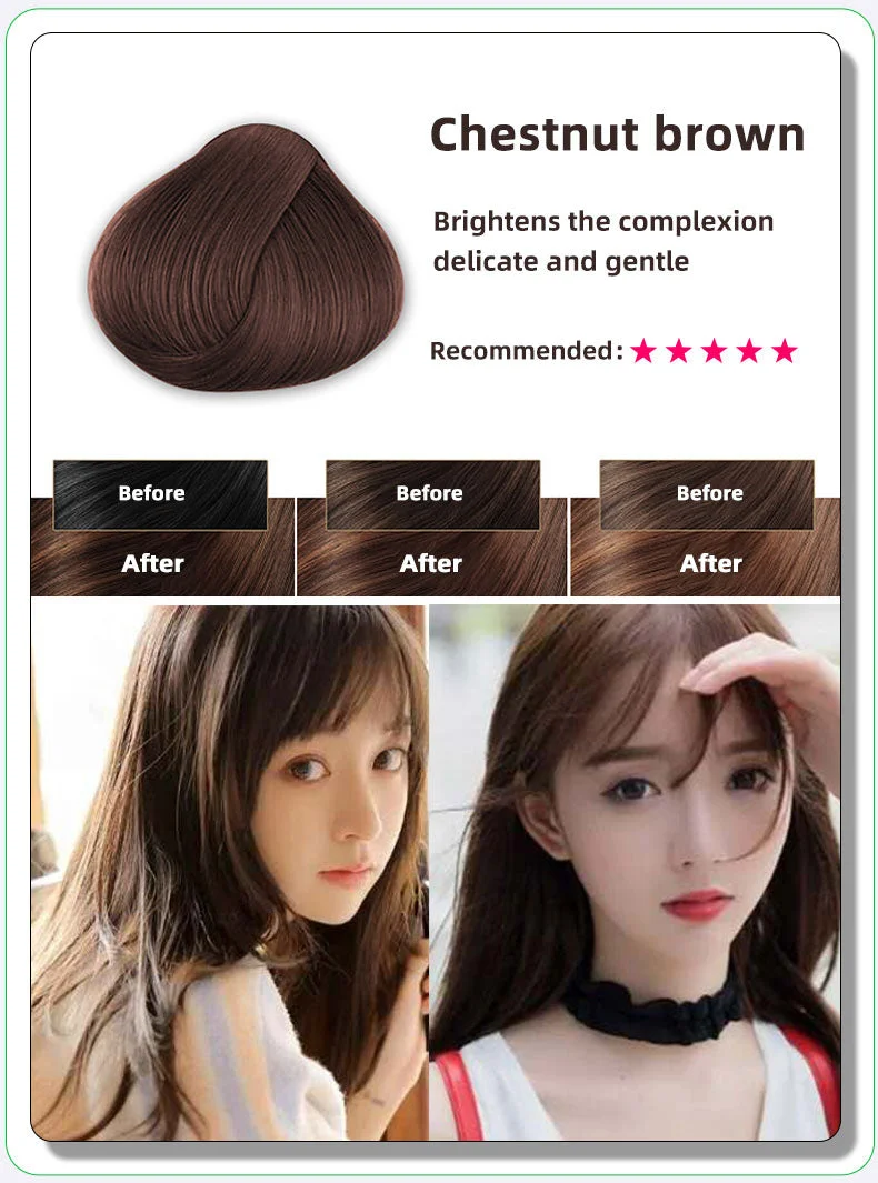 Plant healthy hair dye to transform hair color, dye your hair at home with 200ml/piece, and give away hair dyeing tools