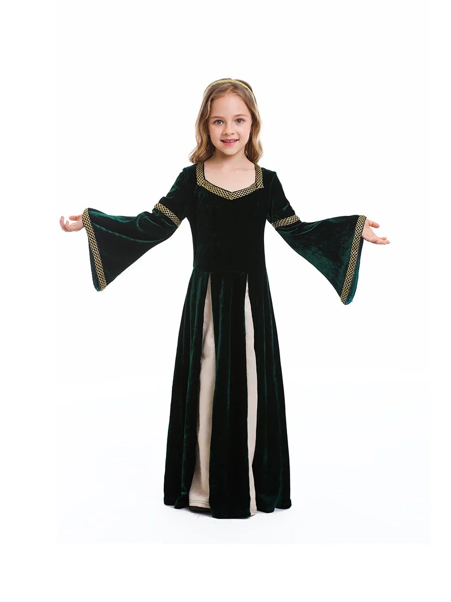 Halloween Costume Noble Girl Retro Court Dress