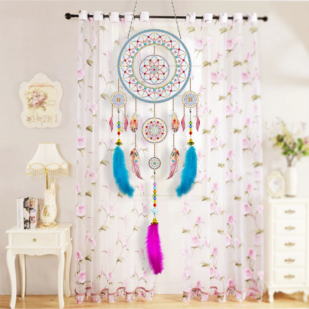 DIY Diamond Painting Dream Catcher Wind Chime