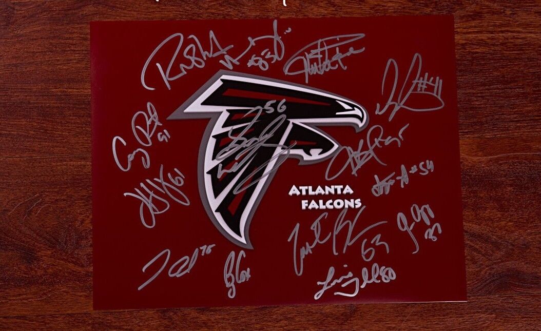 GFA Atlanta Falcons * 2014 TEAM * Signed 11x14 Photo Poster painting F3 COA