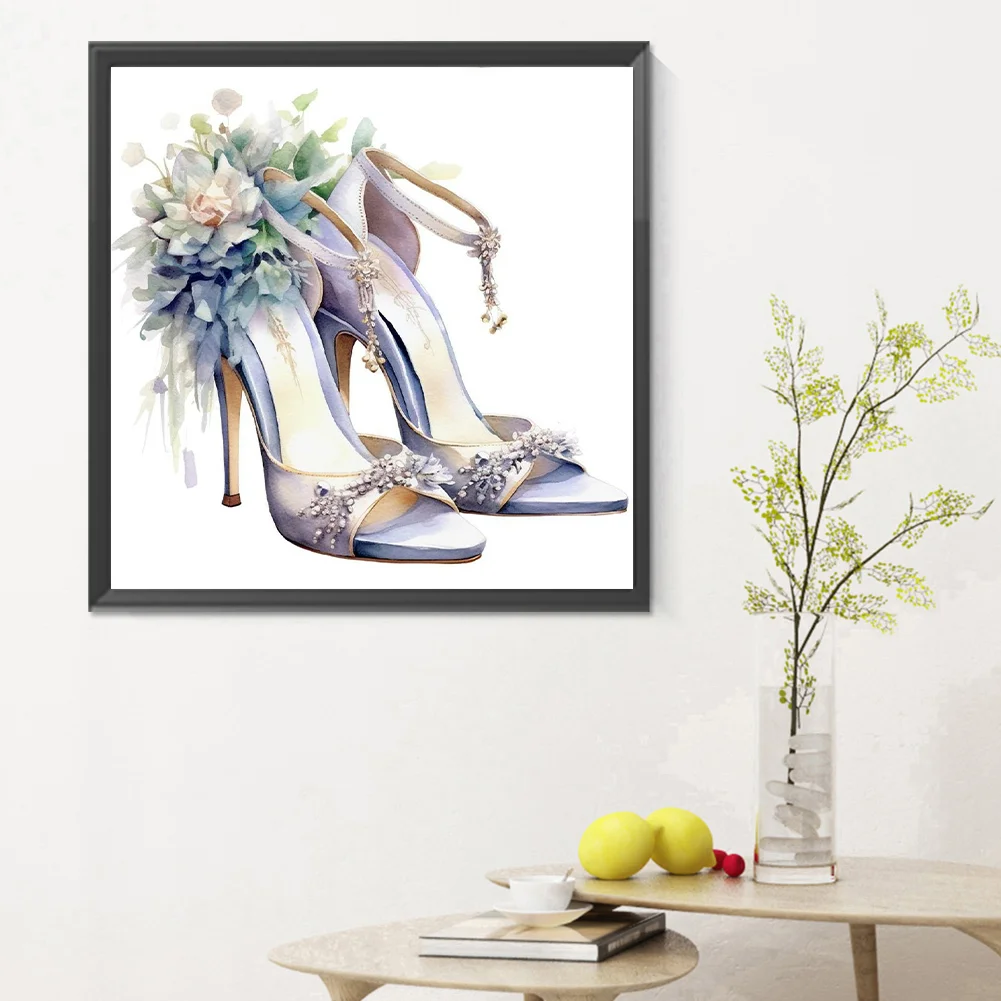 Diamond Painting - Full Round Drill - Flower High Heels(Canvas|30*30cm)