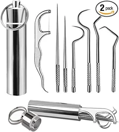 🔥Hot Sale - SAVE 40% OFF - Stainless Steel Toothpick Set 7pcs(🔥BUY 1 GET 2 FREE)