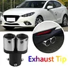 Dual Outlet Car Exhaust Tip Stainless Steel Auto Muffler Silencer Accessories