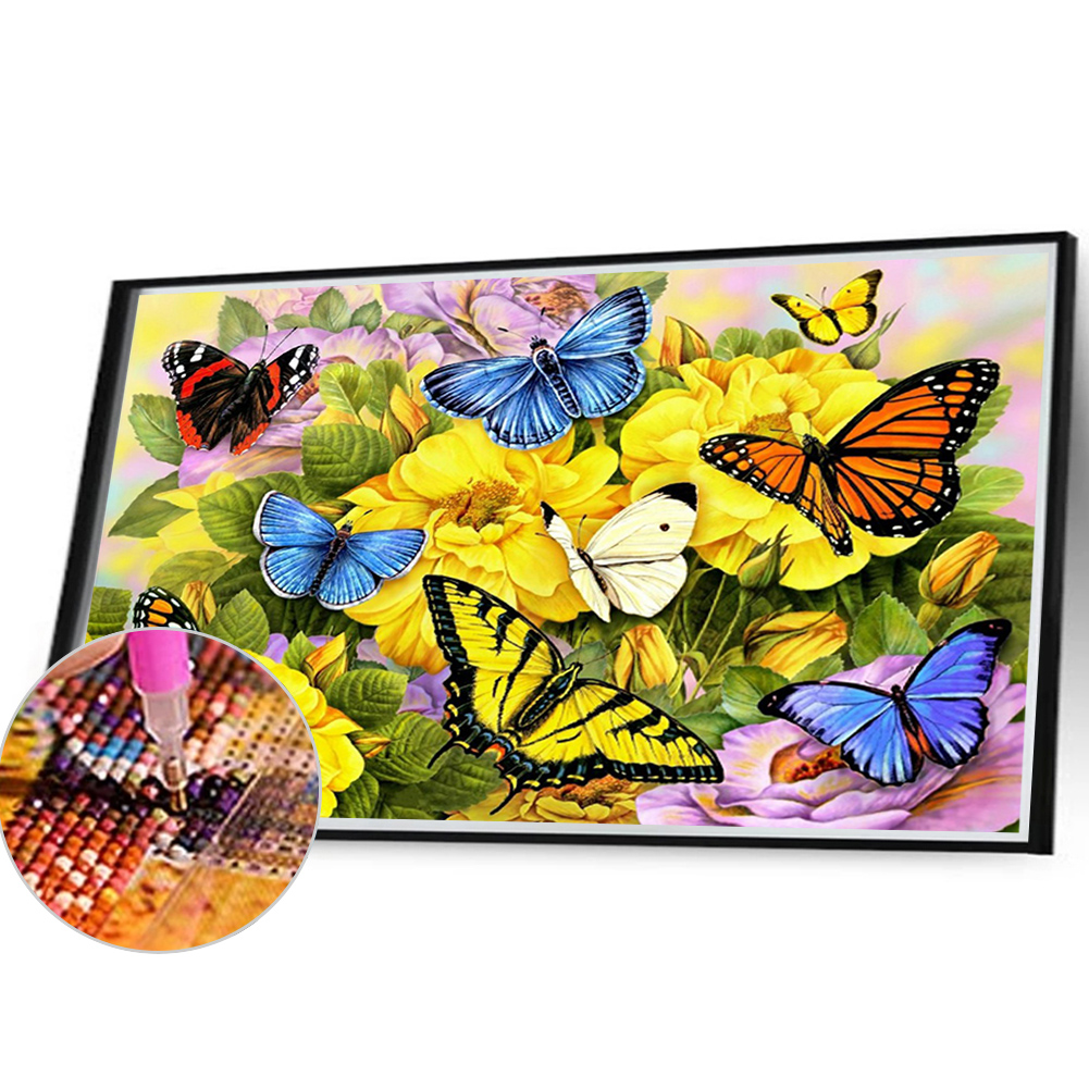 Flowering ButterflyFull Round Diamond Painting