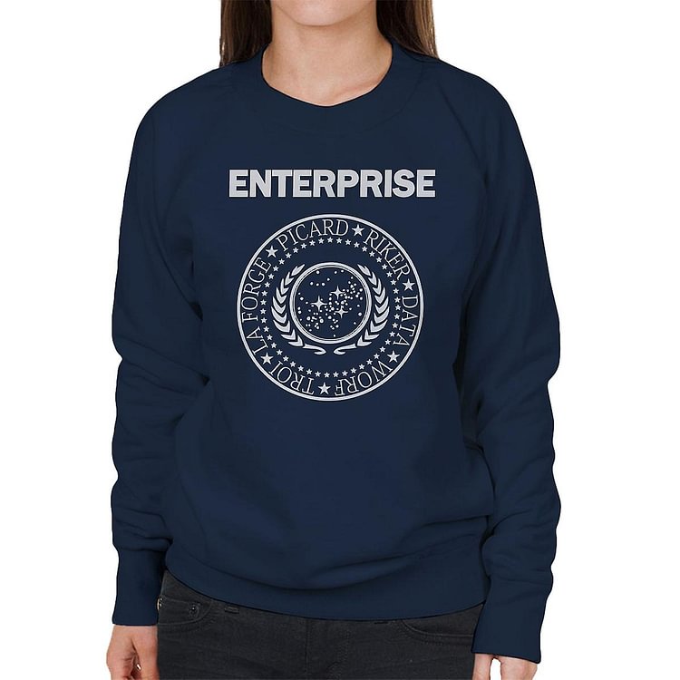 Enterprise Star Trek Ramones Logo Women's Sweatshirt
