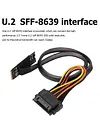 M2TO8639 M.2 M-Key to U.2 SFF-8639 Adapter Cable for 2.5 inch NVMe SSD