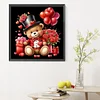 Diamond Painting-DIY Full Round Drill Love Rose Bear