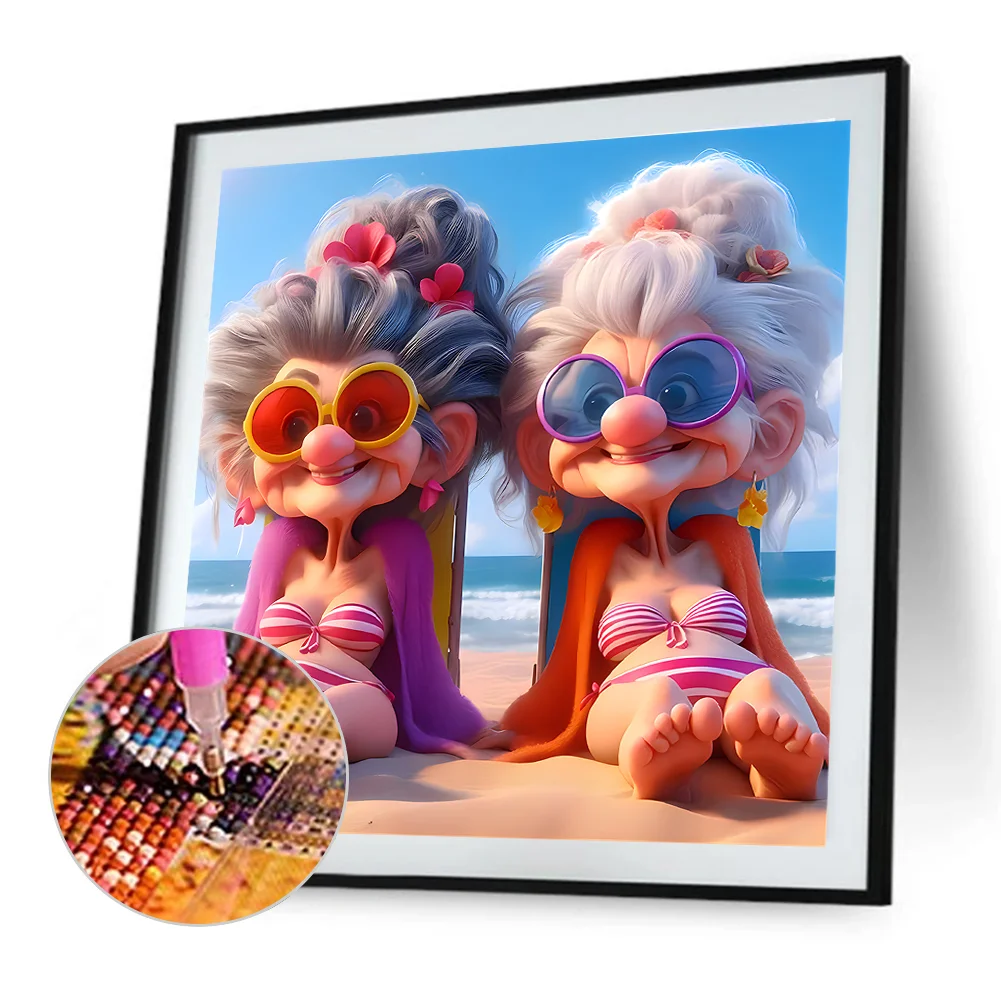 Diamond Painting - Full Round Drill - Grandma(Canvas|40*40cm)