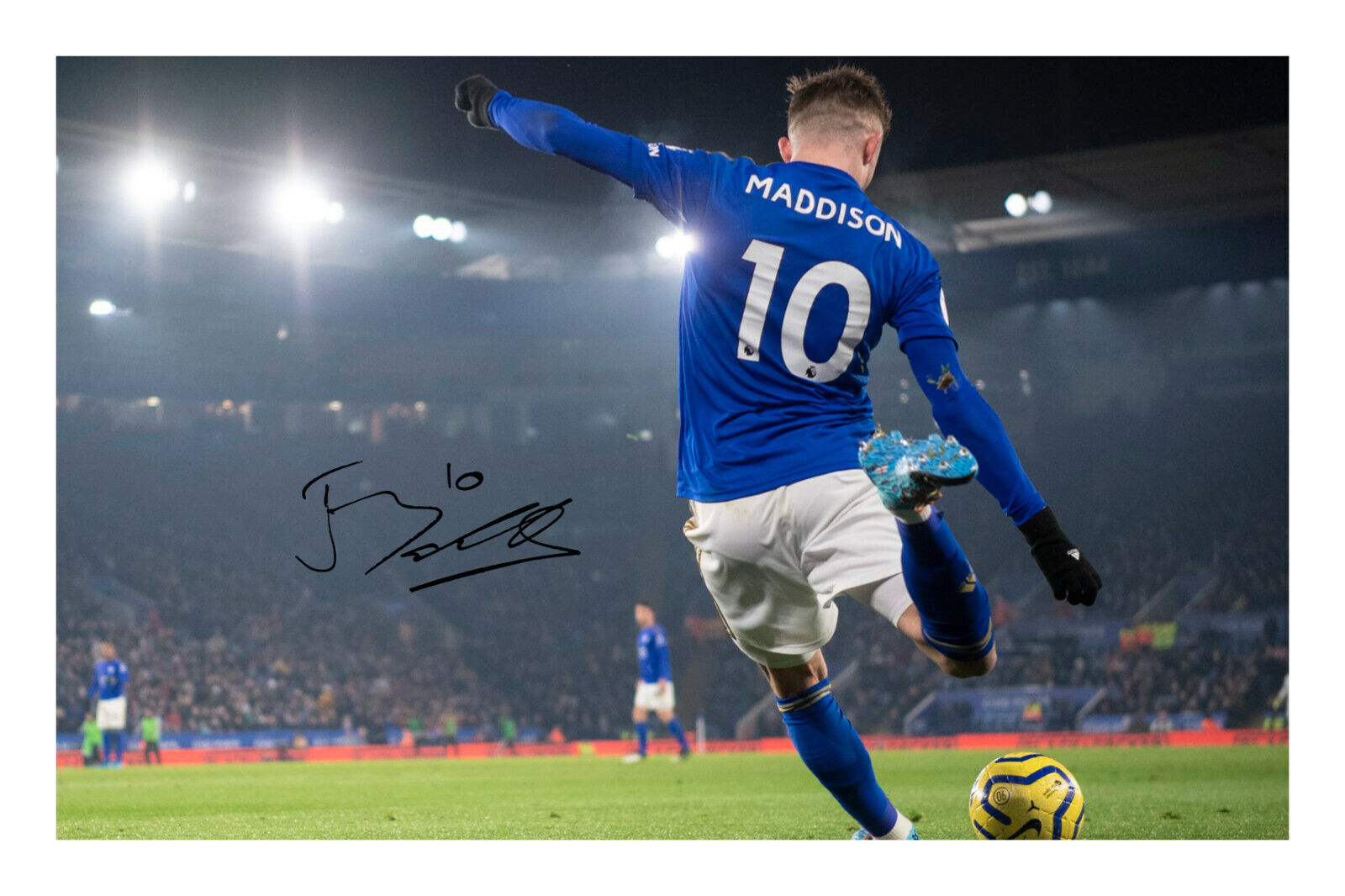 James Maddison Signed A4 Photo Poster painting Print Autograph Leicester City Football