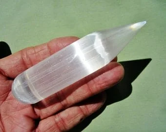 pornhint Pornhint SELENITE WAND Polished Pointer 3 3/4" Morocco 76g