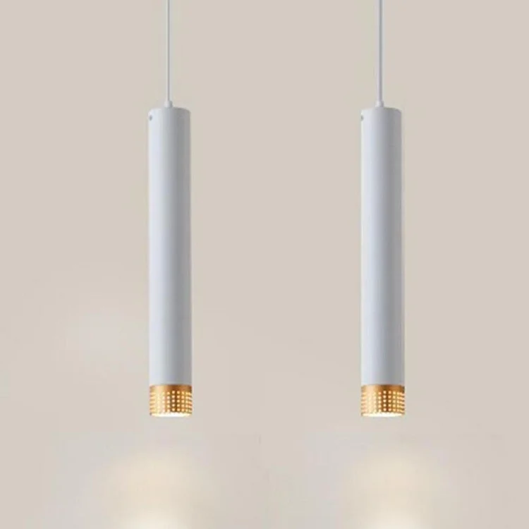 Elongated LED Industrial Linear Pendant Light Metal Island Hanging Lighting - Appledas