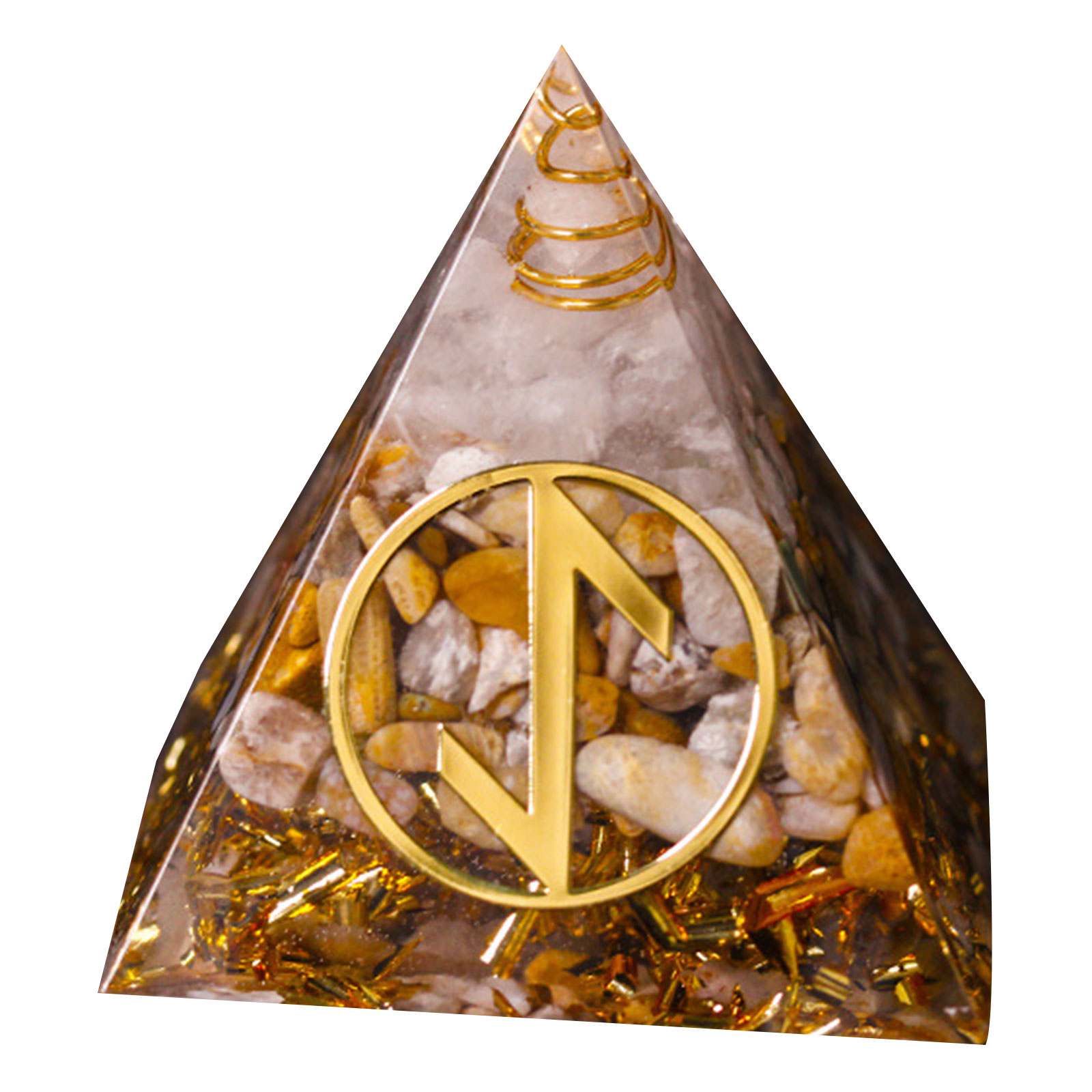 

6cm Natural Orgonite Pyramid Chakra - Different World, 501 Original
