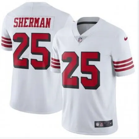 Men's San Francisco 49ers #25 Richard Sherman  White Color Rush Vapor Untouchable Limited Stitched NFL Jersey JG9L
