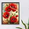 Poppy 5d DIY runder Vollbohrer Dimond Gem&auml;lde Kit f&uuml;r Zuhause Wanddekoration35x45cm