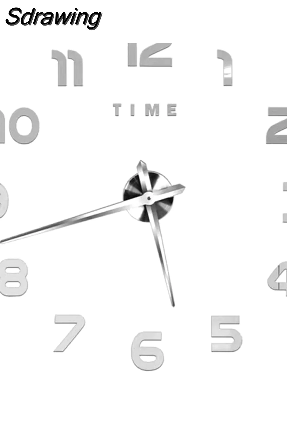 Sdrawing Wall Clock Luminous Frameless Wall Clocks DIY Digital Clock Wall Stickers Silent Clock for Home Living Room Office Wall Decor