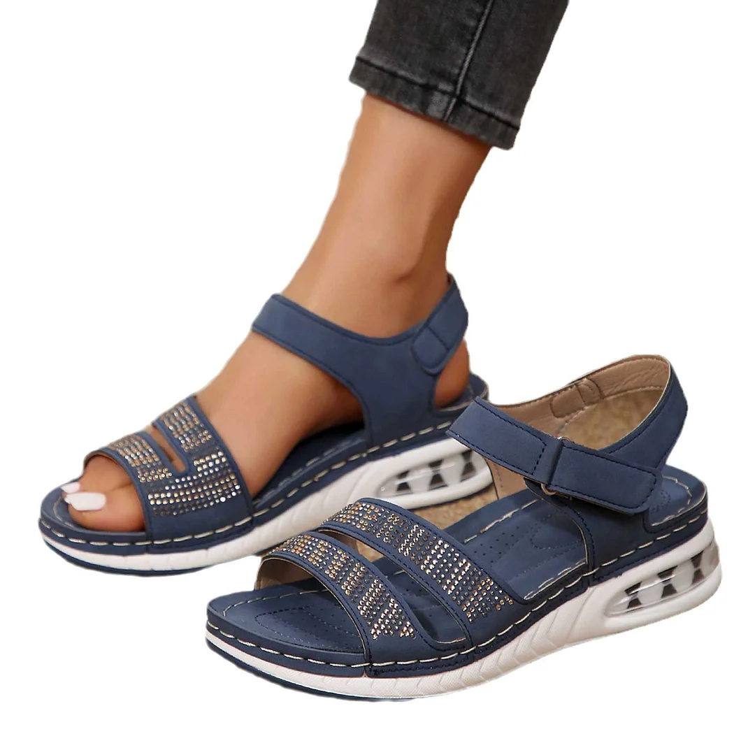 Breakj Breakj New Women's Summer Slopes And Thick-Soled Casual Sandals And Cold Sandal Slides Water Drill With Thick-Soled Sandals Women