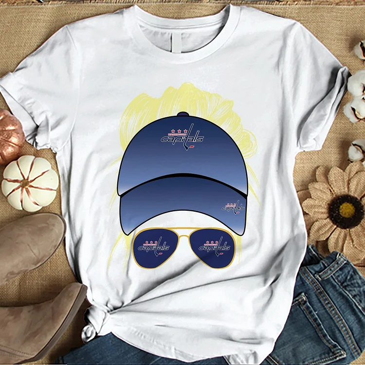 Washington Capitals Women's White Relaxed T-Shirt