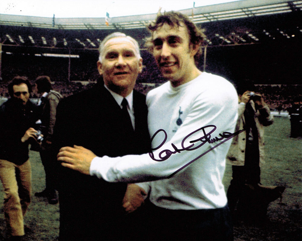 Martin Chivers SIGNED Spurs Cup Glory AUTOGRAPH 10x8 Photo Poster painting AFTAL