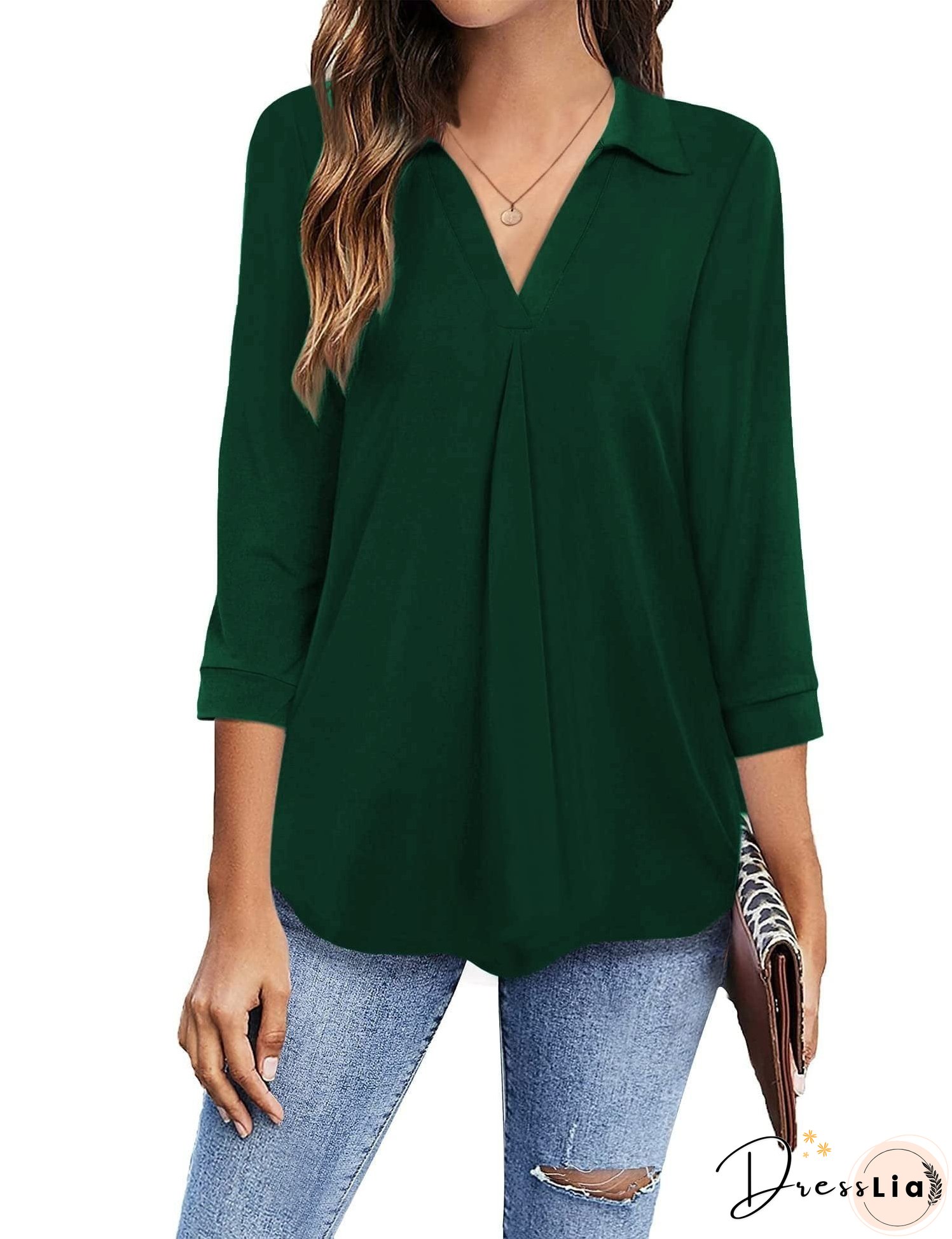 Elegant V Neck Blouse for Women