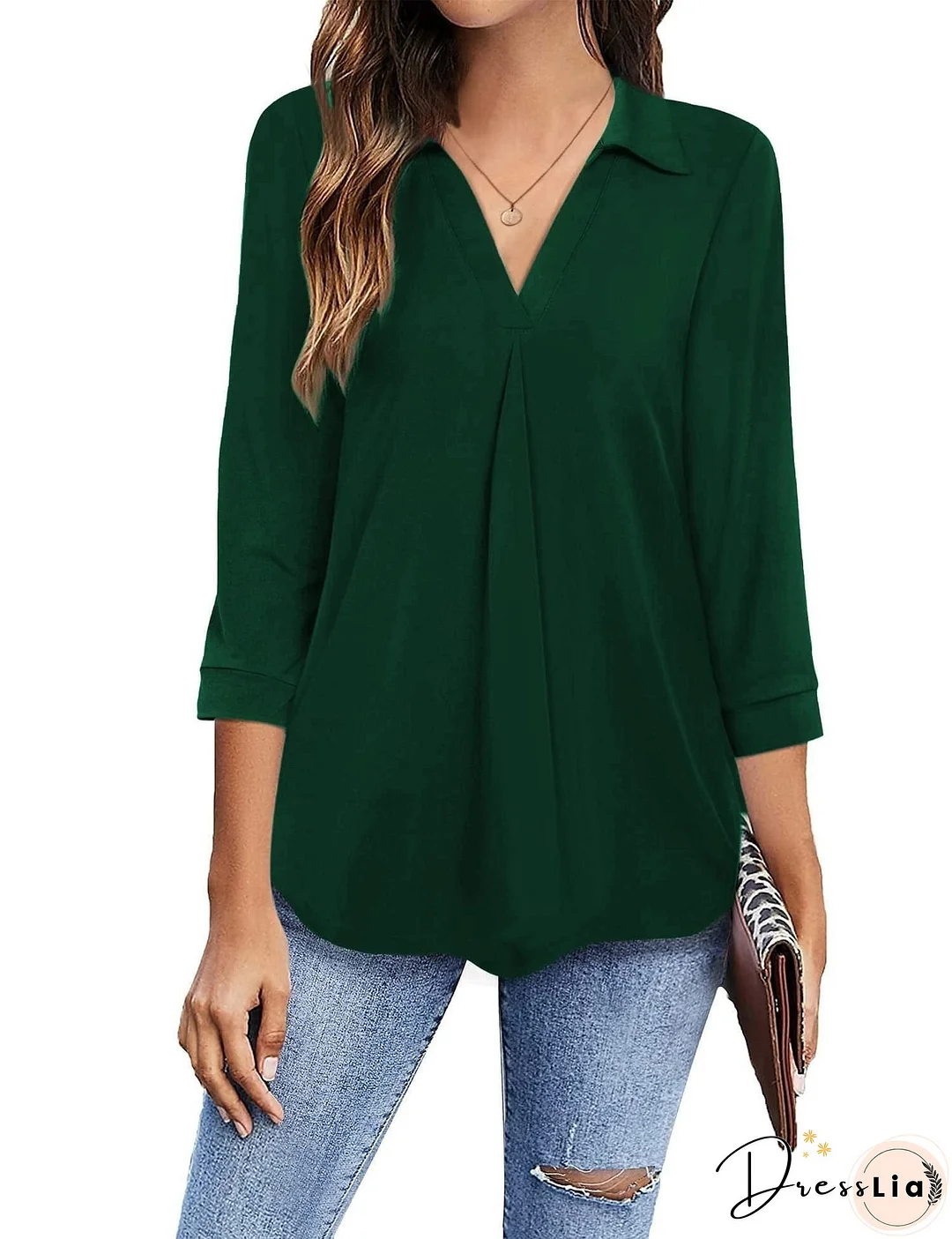 Elegant V Neck Blouse for Women