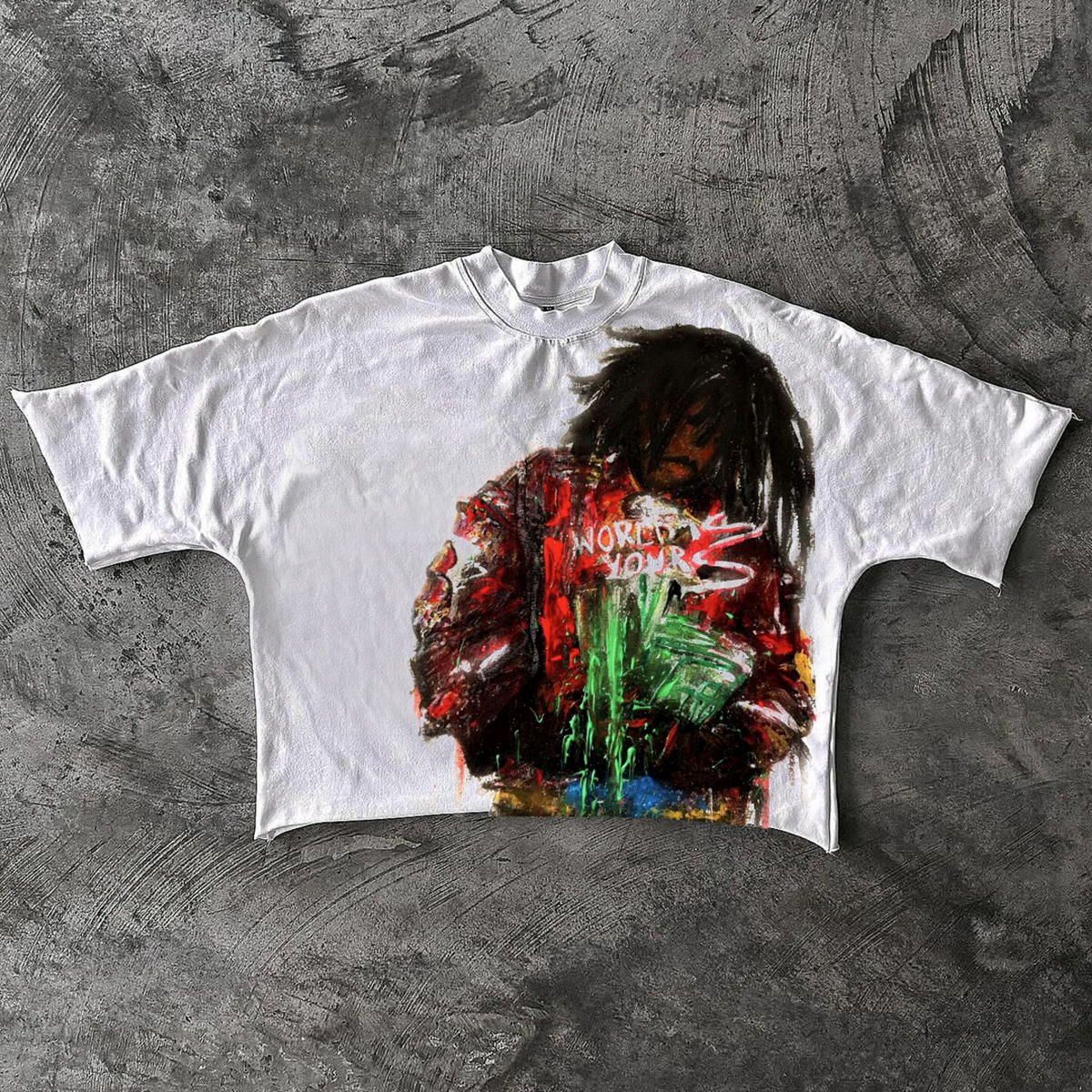 Your World Need Money Graphics 100% Cotton Cropped T-Shirts