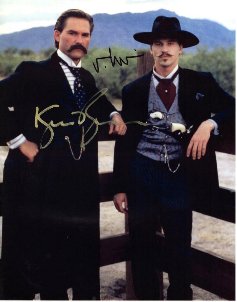 Kurt Russell Val Kilmer signed 11x14 Photo Poster painting autograph Picture autographed and COA