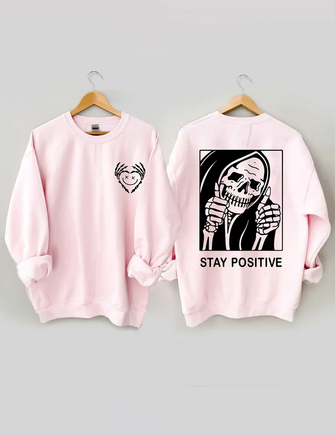 Stay Positive With Skeleton Sweatshirt