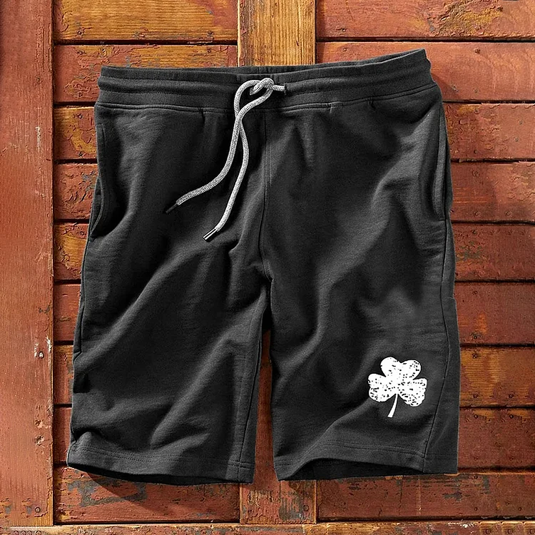 VChics Men's St. Patrick's Day Shamrock Print Casual Shorts