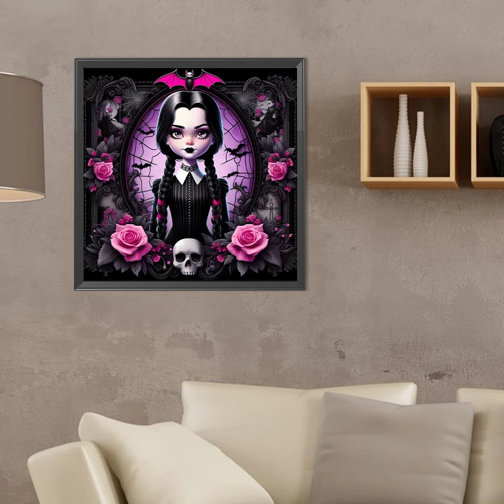 Diamond Painting - Full Round Drill - Halloween Girl(Canvas|40*40cm)