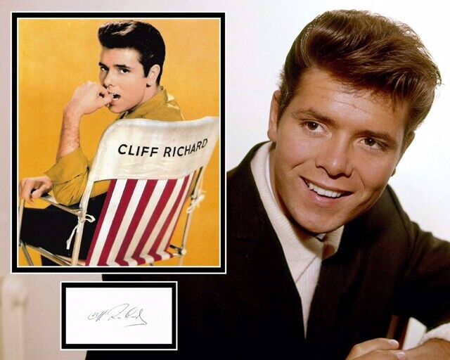 CLIFF RICHARD SIGNED Photo Poster painting MOUNT UACC REG 242