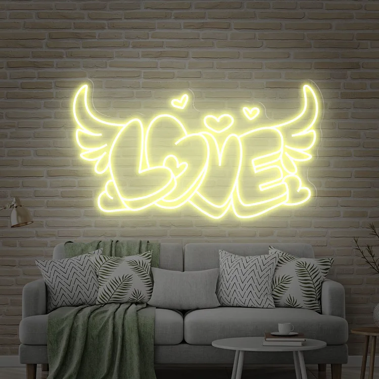 Love Neon Wedding Neon Sign Engagement Gift Party Garden Decor LED Wall Art Bedroom Home Decor Lovers Couples Signs