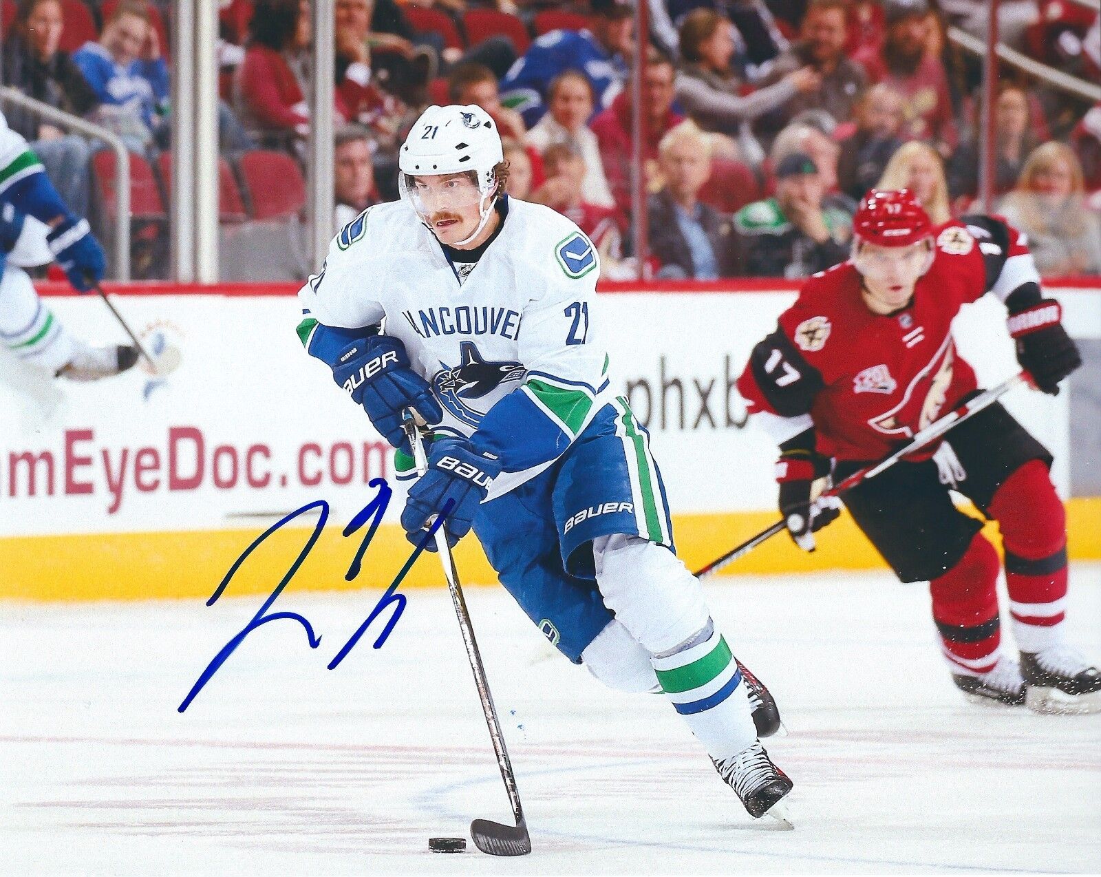 Signed 8x10 LOUI ERIKSSON Vancouver Canucks Photo Poster painting - COA