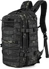20L Taktischer Rucksack Milit&auml;r Daypack Wasserabweisend MOLLE Klein Reiserucksack Bundeswehr Sportrucksack Radrucksack f&uuml;r Herren Damen Fitness Radfahren Outdoor, Schwarz/Braun/Camo