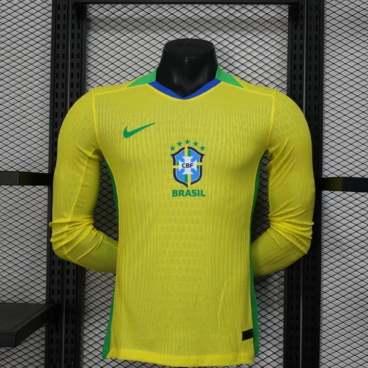 Player 25/26 Brazil Home Jersey Long Sleeve