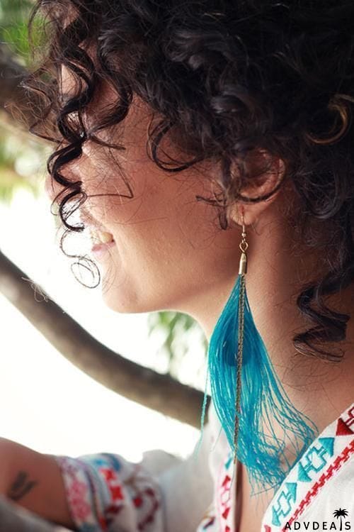 Peacock Feather Earring
