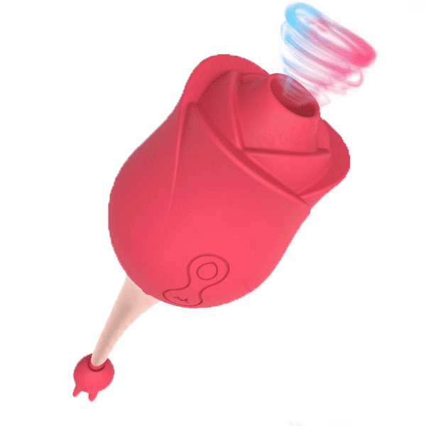 Rose Sucking Pinpoint Vibrator with 2 Attachments - Rose Toy