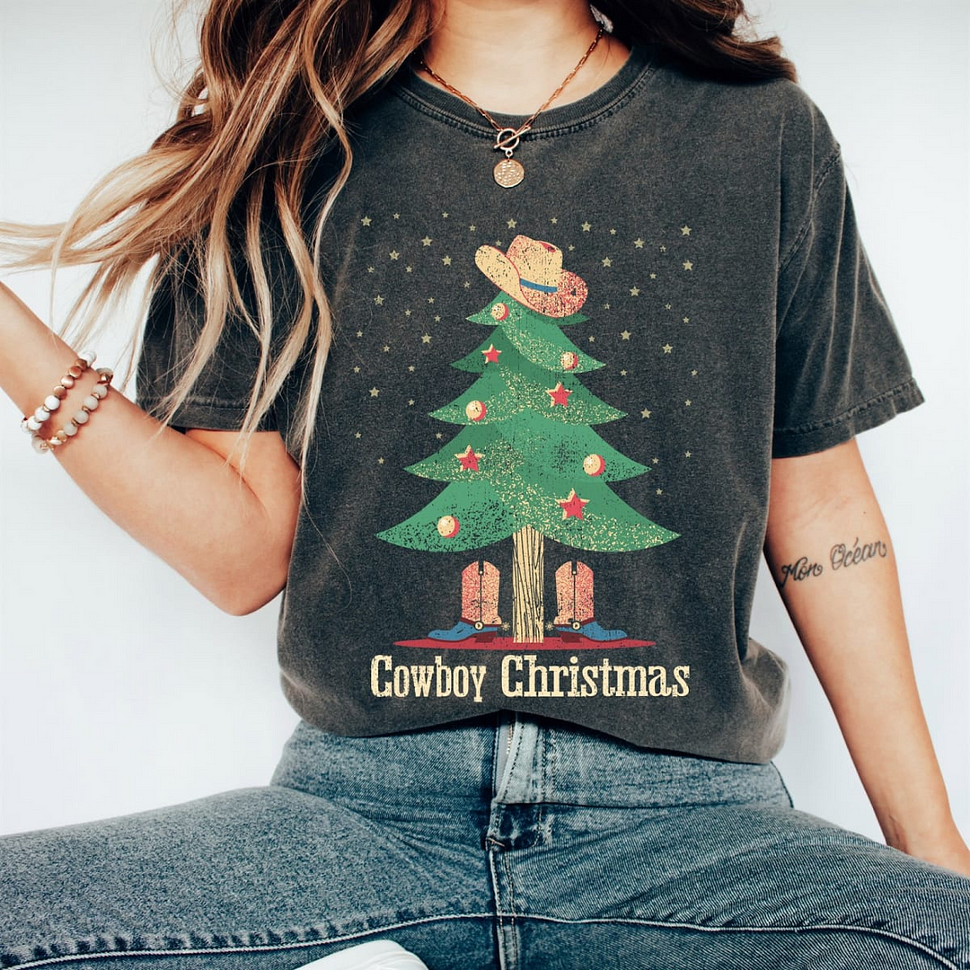 Country Christmas Garment Dyed Tees