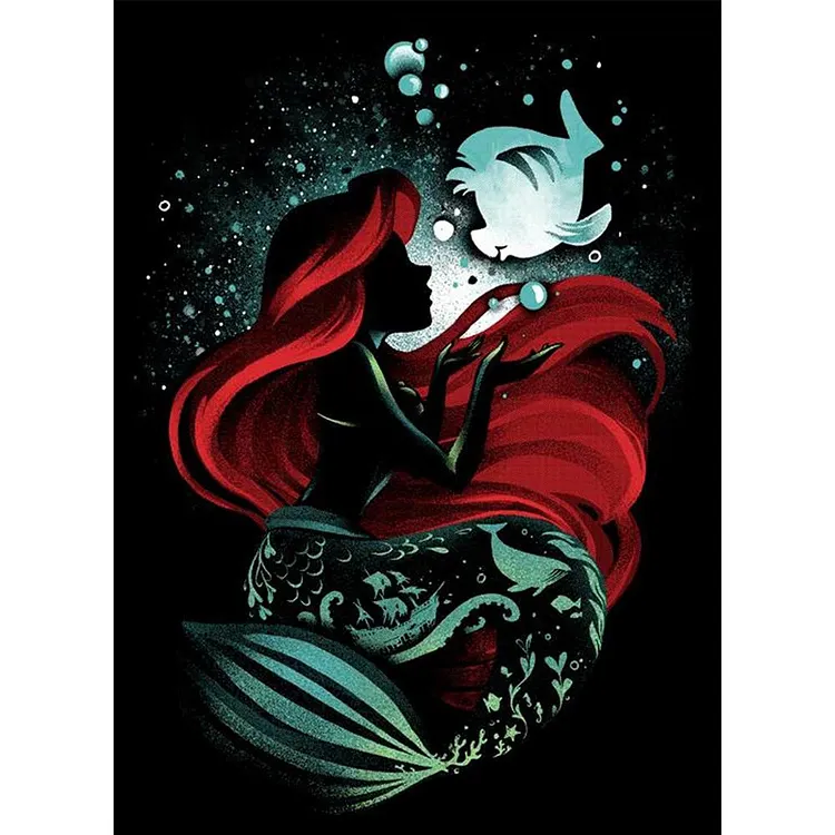 【Yishu Brand】Silhouette - Princess 40*55cm 11CT Stamped Canvas Cross Stitch gbfke