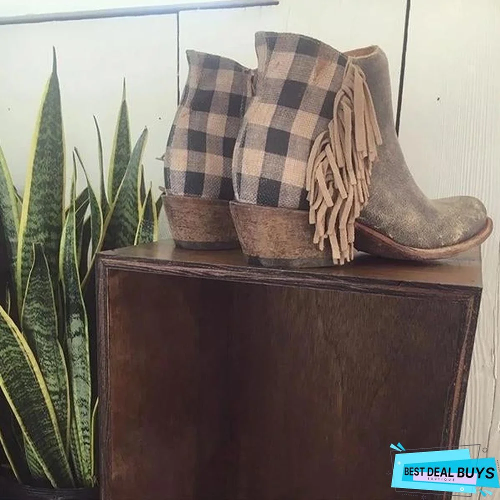 Tassel Slip-On Daily Boots Chic Boots