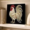 DIY Pearl Painting Rooster for Home Wall Decor with Frame(30x30cm)