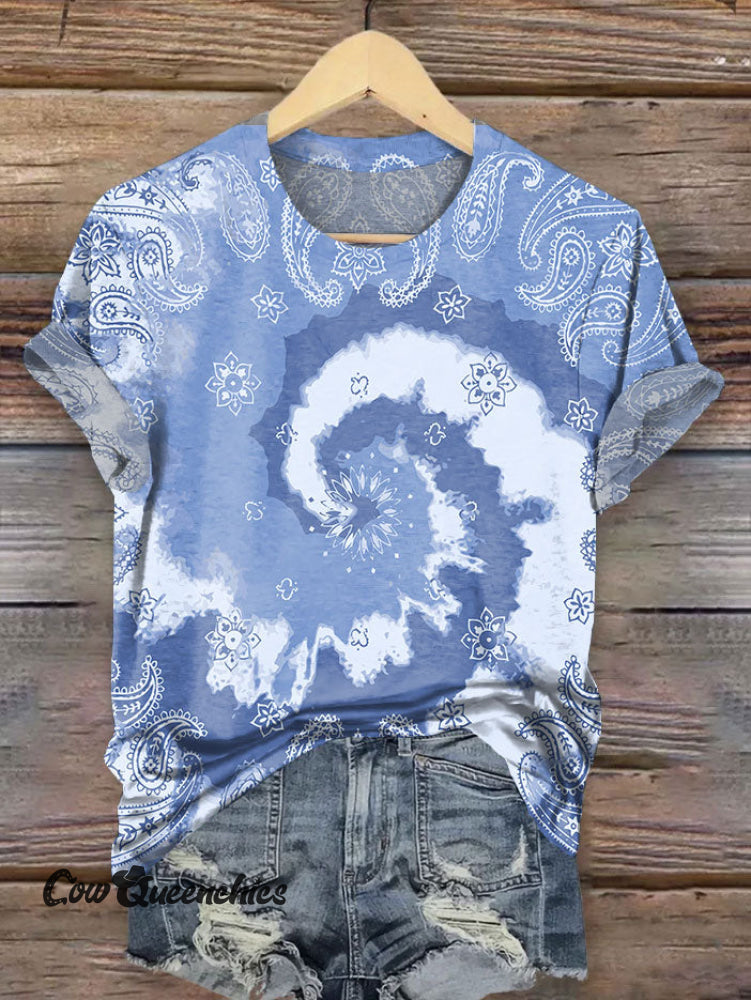 Vintage Paisley Print T-shirt Multicolor / S