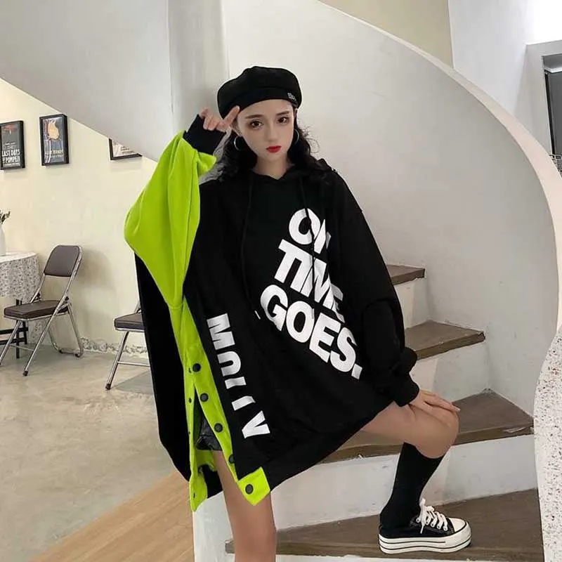 NiceMix men's Hoodie 2020 spring New Korean Crew Neck Pullover Hoodie Loose Plus Fleece Hoodie Tide Student Casual Women Fleece