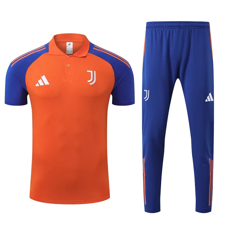 25/26 Juventus Orange POLO Shirt Set (Short Sleeve + Long Pants)