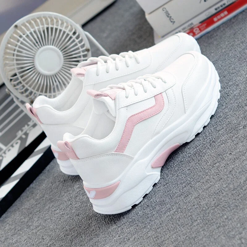 Blankf Women Vulcanize Shoes Casual Fashion 2020 New Woman Comfortable Breathable White Flats Female Platform Sneakers Chaussure Femme