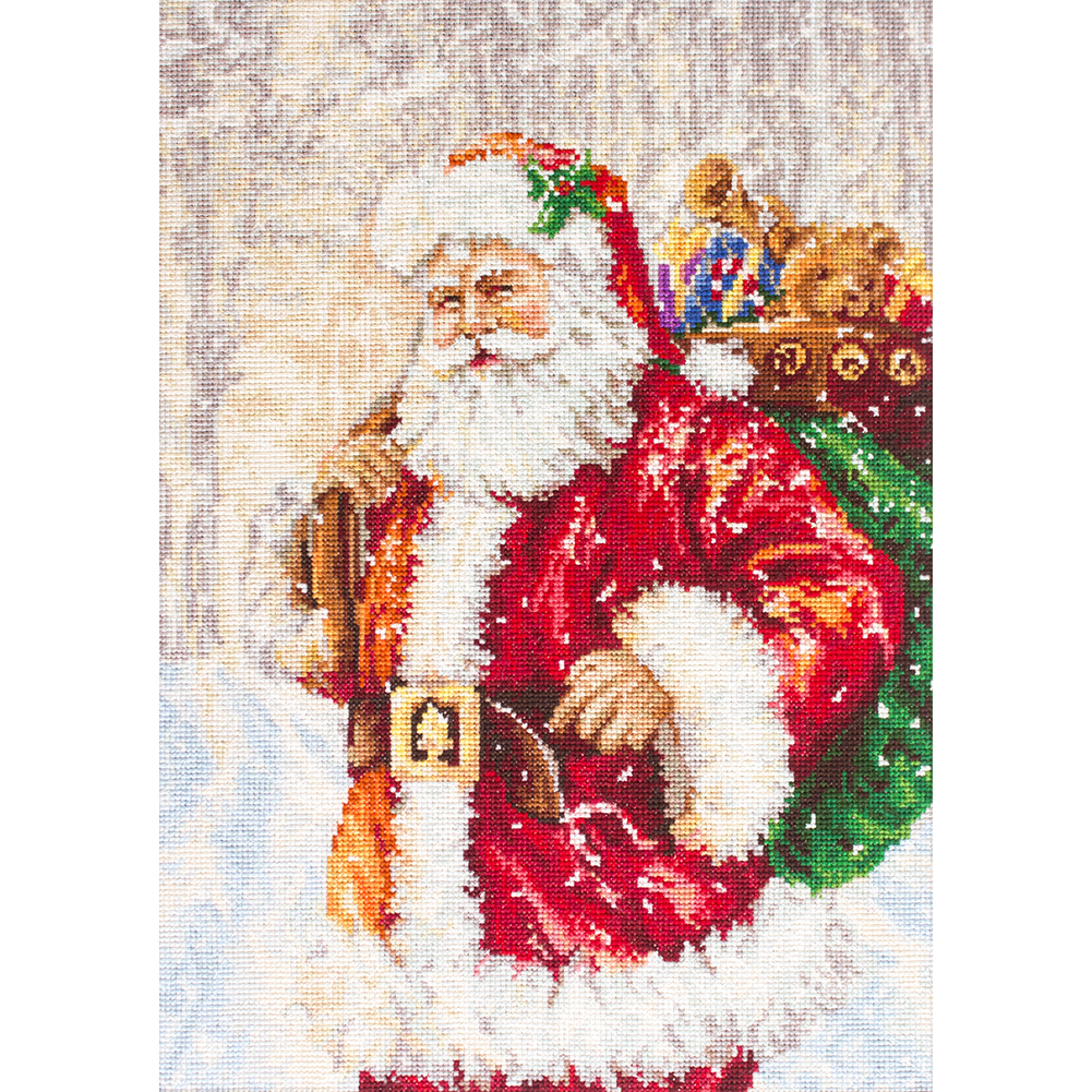 

Santa in Snow - 11CT Stamped Cross Stitch - 40*56CM, 501 Original