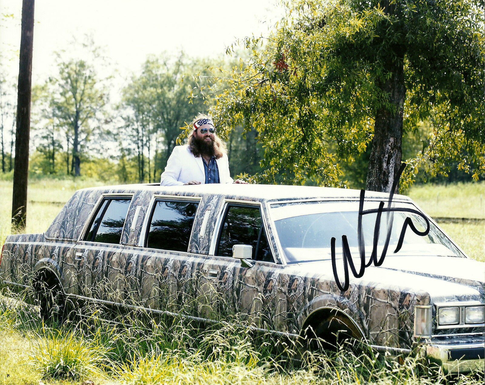 WILLIE ROBERTSON HAND SIGNED DUCK DYNASTY 8X10 Photo Poster painting W/COA