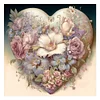Love Flowers-11CT/16CT Stamped Cross Stitch 50*50cm/19.69*19.69in